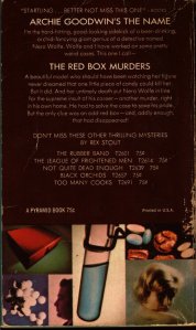 The Red Box - A Nero Wolfe Mystery By Rex Stout - Sixth Printing - May 1972 - Rear Cover